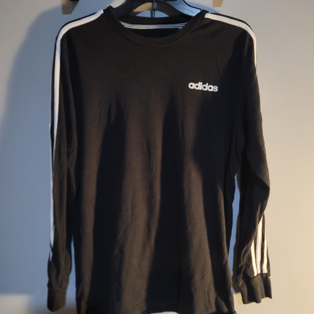 Adidas long sleeve size medium black and white